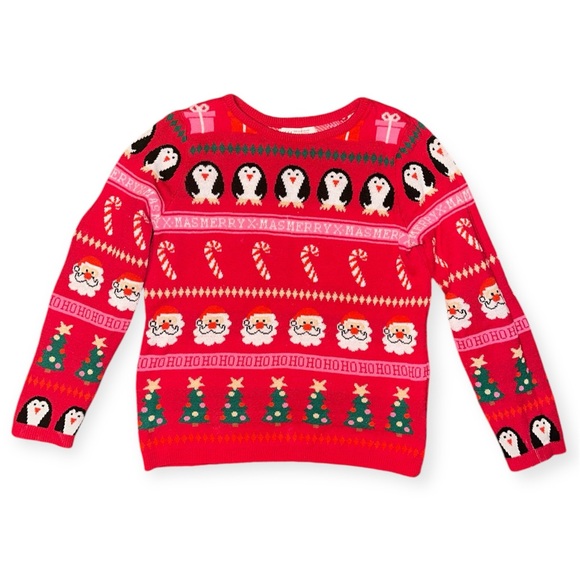 Jacquard Knit Cotton Christmas Sweater - Picture 2 of 4